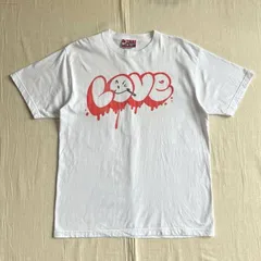 希少　～00s　archive　アーカイブ古着　SANTASTIC!　サンタスティック　井上三太　当時物　LOVE TEE　Tokyo Graffiti　裸武　ラブロゴグラフィックプリント　白Tシャツ　カットソー　L　ストリート　漫画　サブカル　個性派　Y2Kのサムネイル
