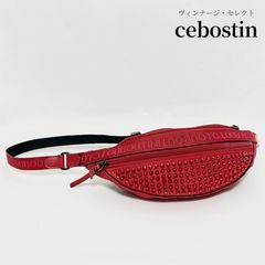 極美品 Christian Louboutin オレンジ スタッズ ボディバッグ - メルカリ