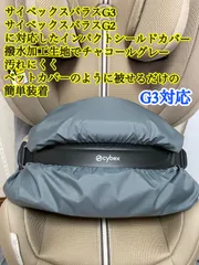 サイベックス パラス  G2  G3 ジュニアシートのインパクトシールド用カバー　グレー色撥水加工のサムネイル