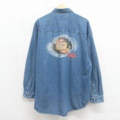 L/古着 長袖 ロック バンド フルジップ スウェット メンズ 00s キル