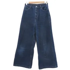 アーバンリサーチ URBAN RESEARCH デニムパンツ ジーンズ ワイドパンツ 38 インディゴ ハイウエスト ロング丈 /YS40 ■ECA005
