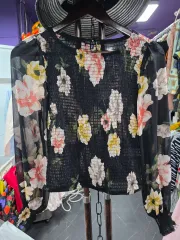 フラワー シフォン ブラウス (55 細め66)のサムネイル