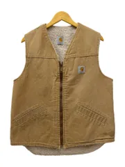 Carhartt (カーハート) ダックベスト 裏地ボア 古着 サイズ表記無し ベージュ系 メンズ/025のサムネイル