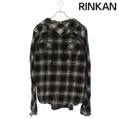 ルグランブルー  SHIRT-G/PK 0194KK カットオフ加工フーデッドフランネルチェック長袖シャツ メンズ 1のサムネイル