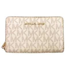 マイケルコース MICHAEL KORS カードケース ベージュ 総柄 ロゴプリント ジッパー /NL ■ECG003のサムネイル