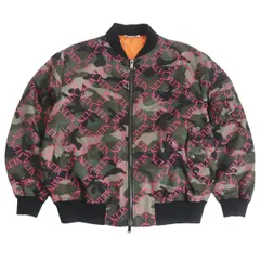 美品□19SS VALENTINO/ヴァレンティノ RV0CIE06VFI VLTNロゴ カモフラ柄 WZIP 中綿入り MA-1/ボンバージャケット/ブルゾン カーキ系 44 伊製 正規品のサムネイル