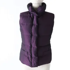 美品☆正規品 BURBERRY LONDON バーバリーロンドン FC055-725-38 裏地ノバチェック柄 ZIP UP ダウンベスト パープル系 36 レディースのサムネイル