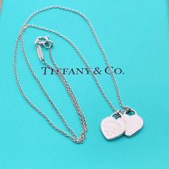 ティファニー リターントゥ ハート ダブル ミニ ブルー ネックレス