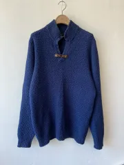 Massi Modutti メンズ ネイビー ハイネックニット コットンニットのサムネイル