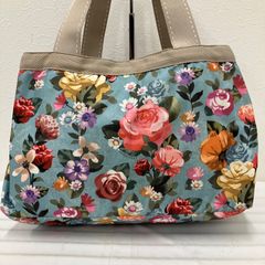 シンクビー花柄ストライプトートバッグ パステルフラワー - メルカリ