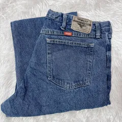 【Wrangler】ラングラー 濃紺 デニム W36×L30 ワイドストレート ジーンズ インディゴ メキシコ製のサムネイル