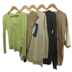 ビームスまとめ5点セット Tシャツ カーディガン M 緑 ベージュ 黒 茶 長袖 半袖 /RN ■ECB001