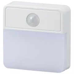 【在庫処分】OHM フットライト 06-1725 NIT-ALA6JSQ-WL 足元灯 電球色 明暗人感センサー式 壁コンセント 薄型LEDナイトライト オーム電機のサムネイル
