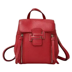 トッズ TOD’S バッグ レディース ブランド リュック ショルダーバッグ 2way ダブルT レザー レッド 赤 ミニリュック 小さめ おしゃれ 【中古】のサムネイル