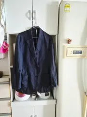 (新品)ネイビー色 リネン ジャケットのサムネイル