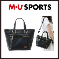 新品 未使用 MUスポーツ デュアルレザービジューロイヤルバックパック