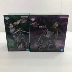 [중고 미품] BANDAI 반다이 이치 반 쿠지 진격의 거인 ~ 지명 소리 ~ B상 리바이 C상 한지 피규어 세트 [052-260605-YY-03-tag]