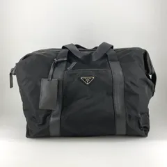 PRADA（プラダ） ナイロン 三角ロゴ ボストンバッグ ブラック - メルカリ