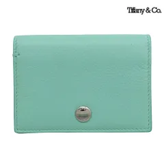 箱付き未使用 ティファニー TIFFANY&Co. ヴァーティカル フォールド カードケース 名刺入れ ミニ財布 レディースのサムネイル