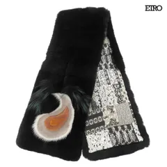 超美品 エトロ ETRO ヌートリア ミンク ファー  ティペット シルク裏地 マフラー 襟巻き 毛皮のサムネイル