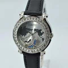 ABISTE アビステ Quartz クォーツ ウォッチ腕時計 レディース 女性 世界地図 飛行機 ラインストーン 稼働品のサムネイル