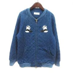 フランシュリッペ franche lippee キルティングジャケット デニム ワッペン 総裏地 M 青 ブルー /MSのサムネイル