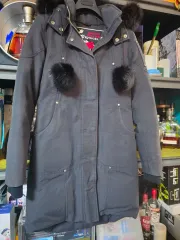 MOOSE KNUCKLES ムースナックルズ STIRLING ダウンジャケット ロング丈 S ブラック (正規品)のサムネイル