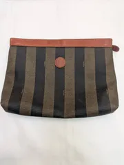 N 値下げ中【保管品】FENDI フェンディ セカンドバッグ クラッチバッグ ペカンストライプ 現状品のサムネイル