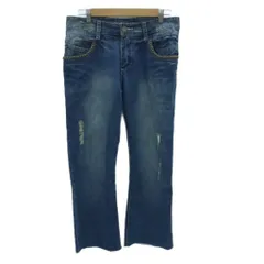 ロビンズ ジーン ROBIN'S JEAN デニムパンツ ジーンズ ストレート 32 青 ブルー ダメージ加工 ウォッシュ加工 スタッズ装飾 /HO7 ■ECE004のサムネイル