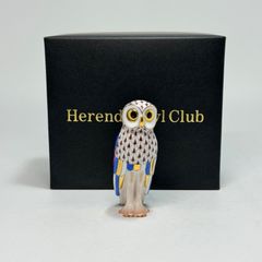HEREND ヘレンド フクロウの赤ちゃん プラチナ フィッシュネット ※美品