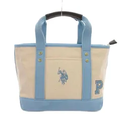 ユーエスポロアッスン U.S. POLO ASSN ハンドバッグ 白 ホワイト 水色 ライトブルー ロゴ刺繍 /NU ■GY63のサムネイル