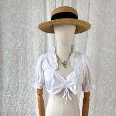 ☆美品☆euro vintage/フリルギャザーブラウス - メルカリ