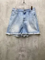 PUNYUS プニュズ 渡辺直美 デニムショートパンツ デニムパンツ カットオフ フリンジ ダメージ 加工 size3/ライトブルー ■◆ レディースのサムネイル