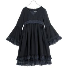 カネコイサオ☆上下セット ジャケット&パンツ 黒系 ドット柄＆リボン