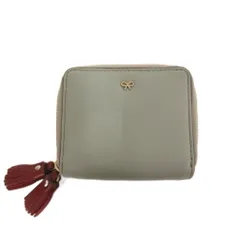 アニヤハインドマーチ ANYA HINDMARCH 財布 水色 リボンモチーフ タッセル付き ラウンドファスナー /IL ■GY99のサムネイル