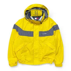 USA 古着 90S TOMMY HILFIGER トミーヒルフィガー セーリングジャケット ナイロンジャケット メンズM イエロー ヴィンテージ AM0158のサムネイル