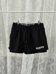 M) カルバン・クライン スイムショーツ ハーフパンツ ブラックのサムネイル