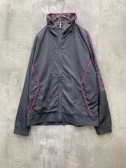 UNDER ARMOUR アンダーアーマー パイピング ハイネック ウインドブレーカー 裏地メッシュ 薄手 ジャケット sizeSM/黒ｘピンク ■◇ レディースのサムネイル