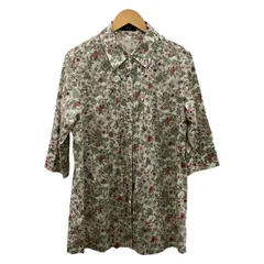 DAKS(ダックス) チュニック サイズ15R レディース美品  - 白×ライトピンク×マルチ レギュラーカラー/七分袖/花柄のサムネイル