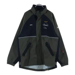 F.C.R.B. (エフシーアールビー) SOPH フロントロゴプリント ジップアップ ナイロンシェルジャケット カーキ/ブラック FCRB-0002のサムネイル
