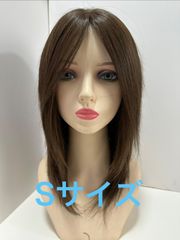 フルウィッグ人毛100%医療ウィッグ鎖骨ミディアム ロングストレート