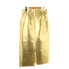 シティショップ CITYSHOP FAUX LEATHER H/W スカート タイトスカート ロング 38 ゴールド色 /DF ■OS ■SHのサムネイル