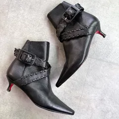 Christian Louboutin クリスチャンルブタン ベルトレザーブーツ ブラック 黒　35 1/2 レディースシューズ 22.5cmのサムネイル