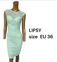 No.442 (♡)LIPSY シースルー ボーダータイトワンピースのサムネイル