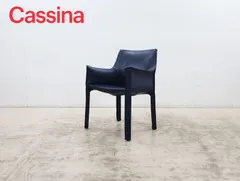 ◆展示品◆ Cassinaカッシーナ 413 CAB キャブ アームチェア ダイニングチェア 総革/レザー マリオ・ベリーニ ブルー 59万 名作品のサムネイル
