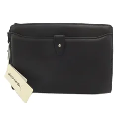 ピエールカルダン Pierre Cardin タグ付き クラッチバッグ 黒 ブラック 無地 ファスナー開閉 /SX ■GY53のサムネイル