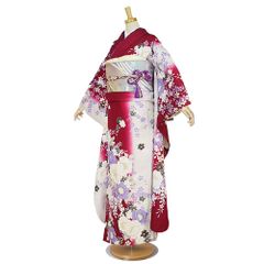 和装 草履 バッグ セット 帯地 振袖 成人式 バラ 黒 ゴールド 金 桜
