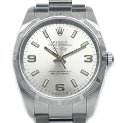 ロレックス Rolex 腕時計 エアキング 114210 Z番 2006年製 ルーレット刻印 サンレイ シルバー文字盤 夜光インデックス 夜光針 SS 自動巻き 【中古】のサムネイル