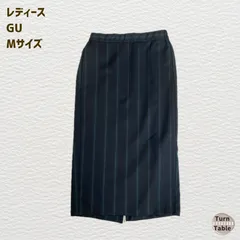 GU ジーユー／ストライプ柄のタイトスカート Mのサムネイル