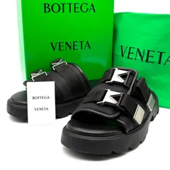 ボッテガヴェネタ BOTTEGA VENETA フラッシュ サンダル スライダー ブラック 黒 サイズ43 約28cm 厚底 ラバーソール 箱 保存袋付き ボーナス 夏休み 夏コーデ ご褒美 旅行 サマーギフト 父の日のサムネイル